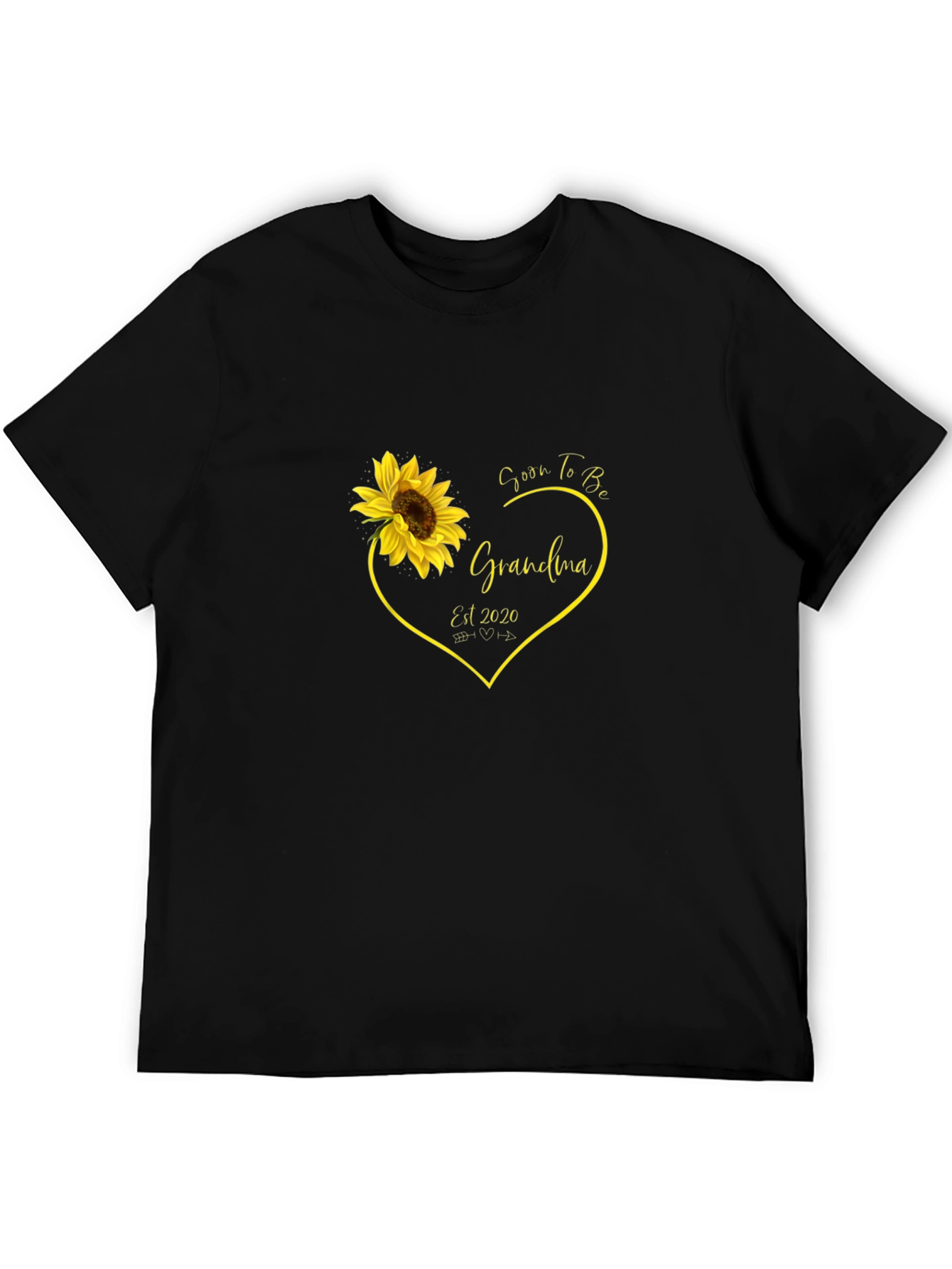 Soon to Be Grandma Sunflower Heart T-Shirt