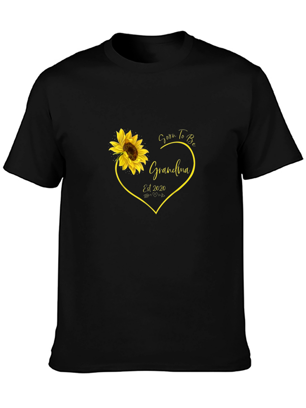 Soon to Be Grandma Sunflower Heart T-Shirt