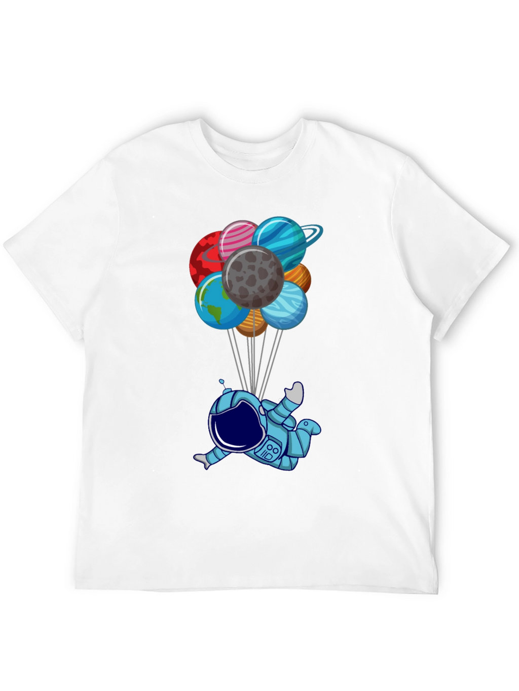 Astronaut & Planet Balloons Graphic Tee