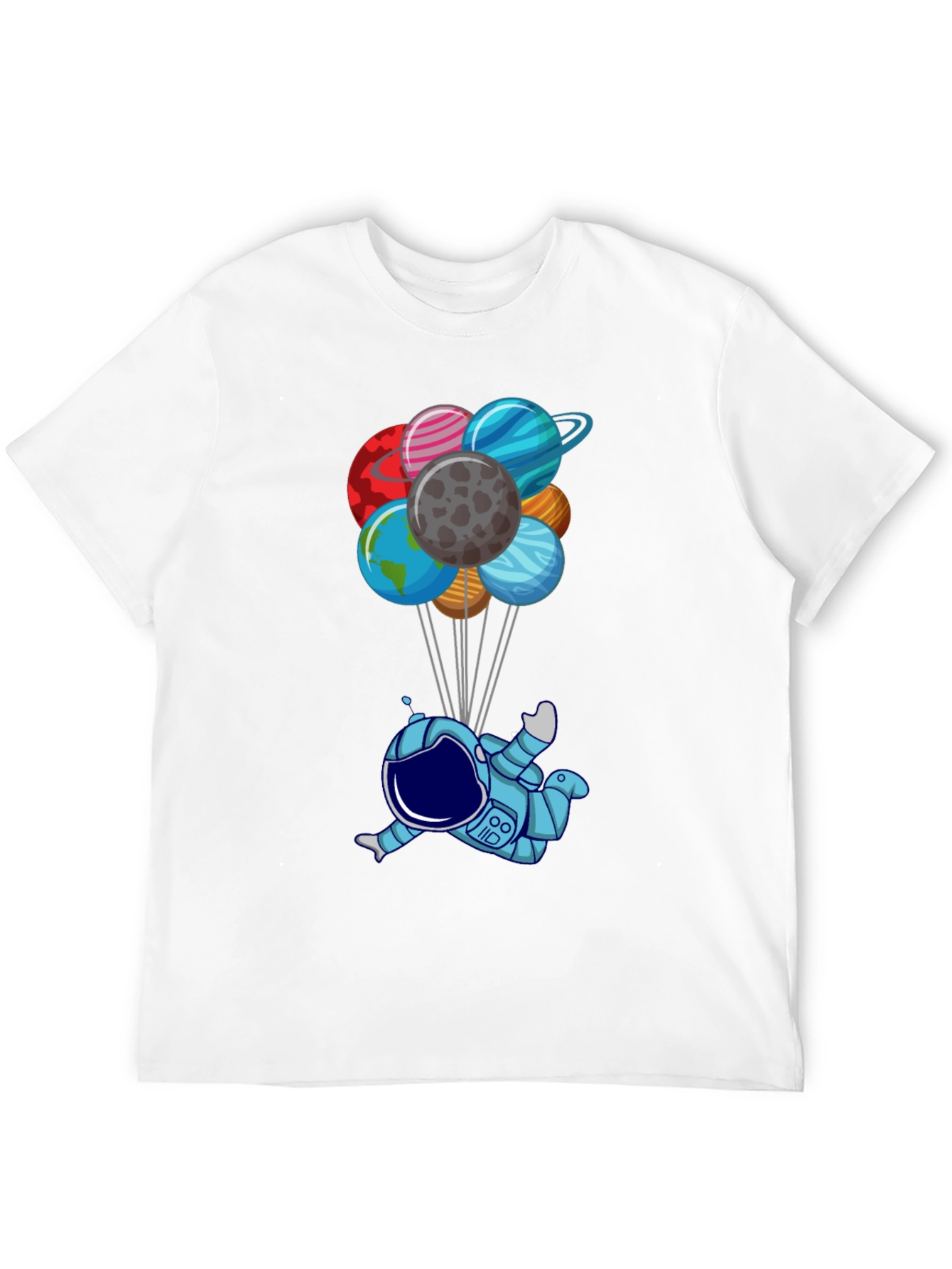 Astronaut & Planet Balloons Graphic Tee