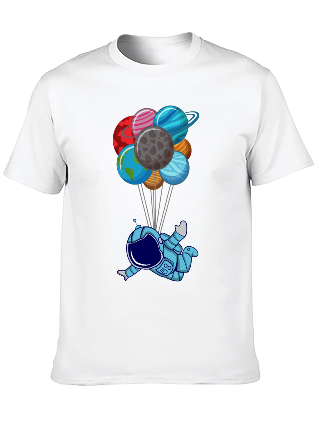 Astronaut & Planet Balloons Graphic Tee