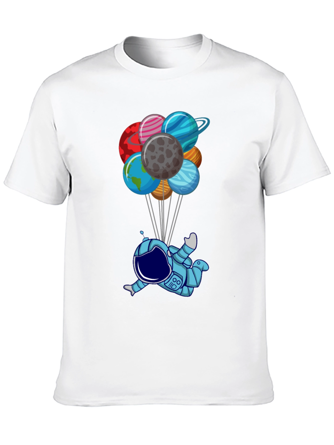 Astronaut & Planet Balloons Graphic Tee