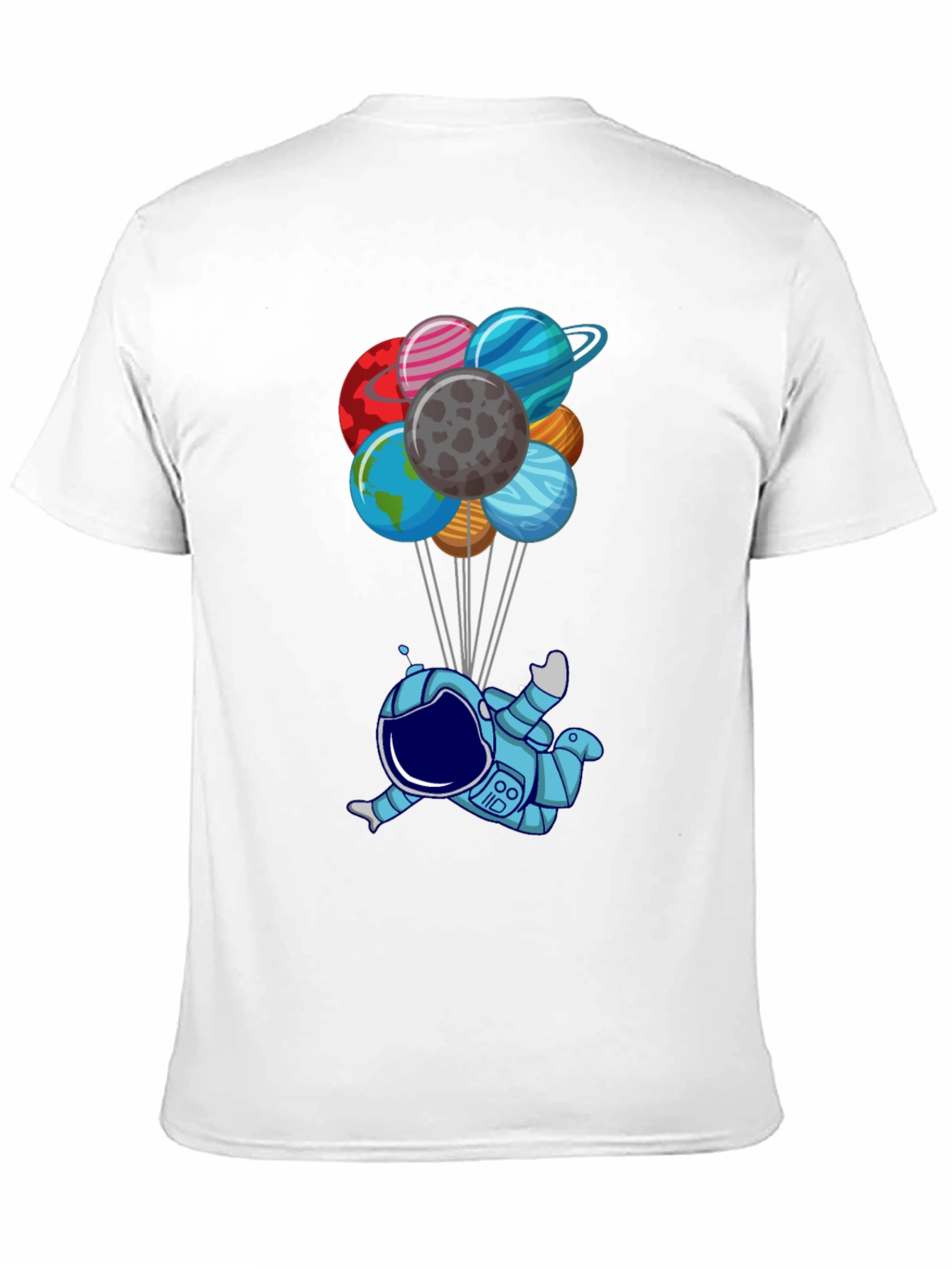 Astronaut & Planet Balloons Graphic Tee