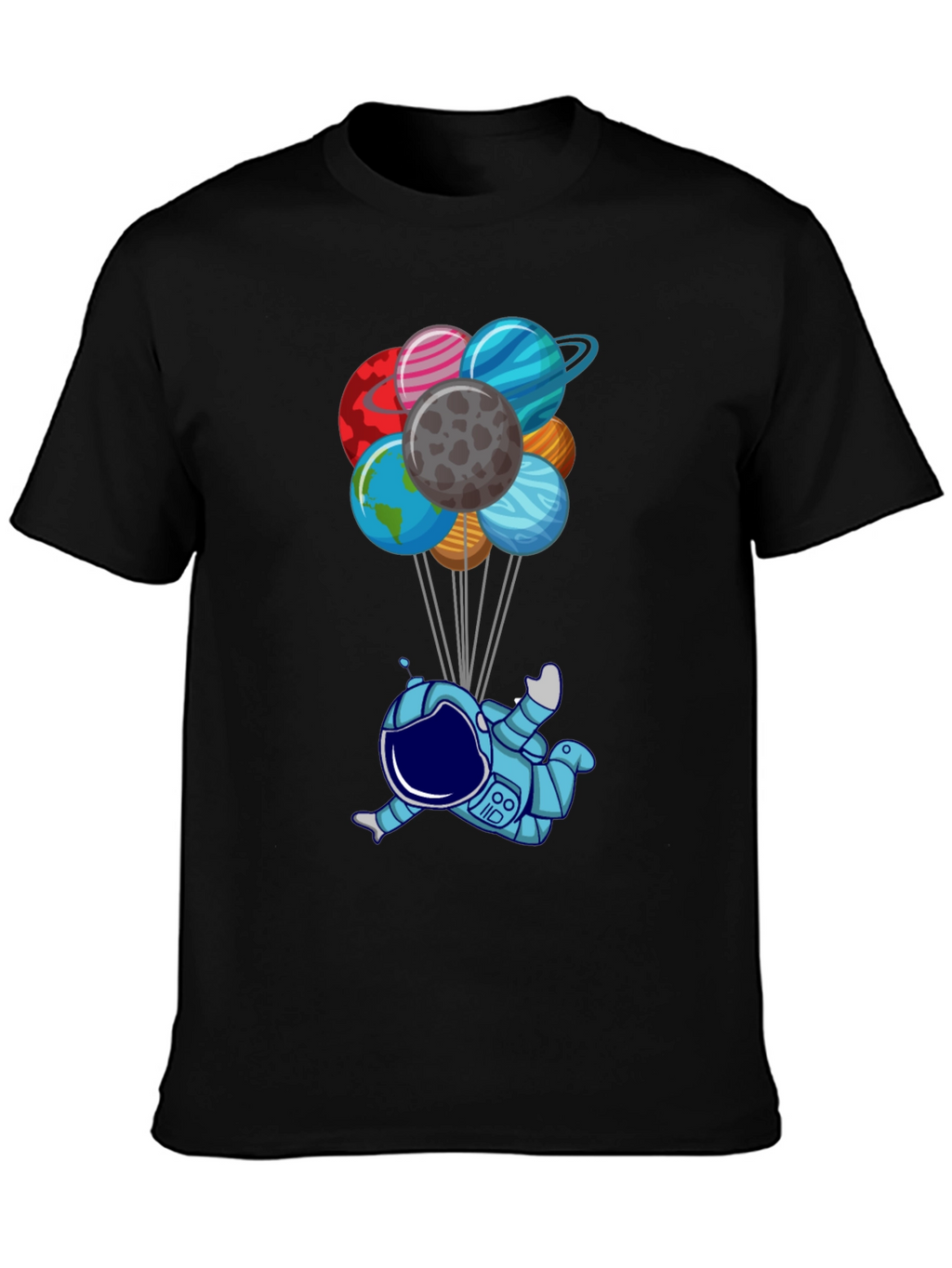 Astronaut & Planet Balloons Graphic Tee