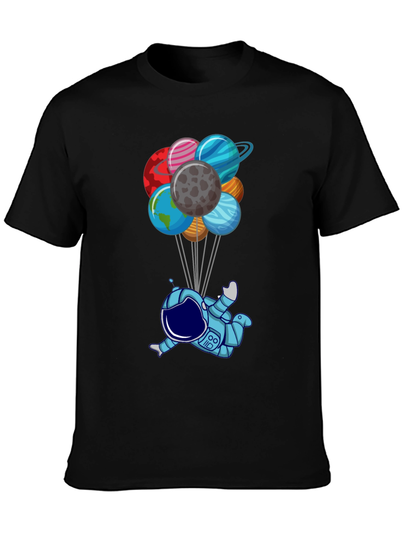 Astronaut & Planet Balloons Graphic Tee