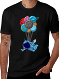 Astronaut & Planet Balloons Graphic Tee