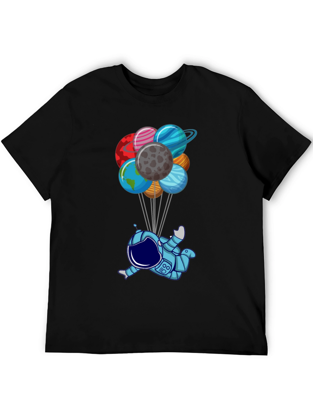 Astronaut & Planet Balloons Graphic Tee