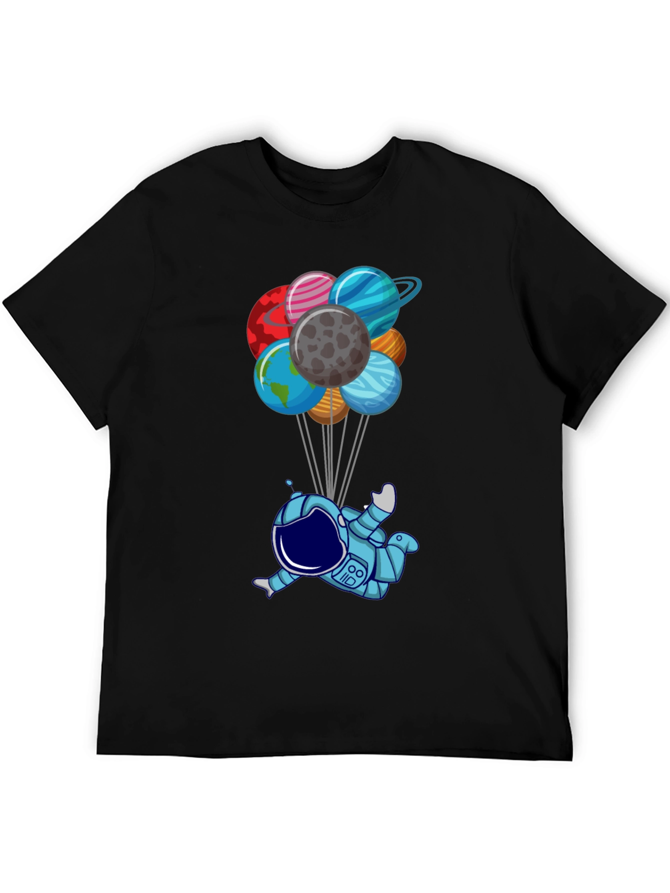 Astronaut & Planet Balloons Graphic Tee