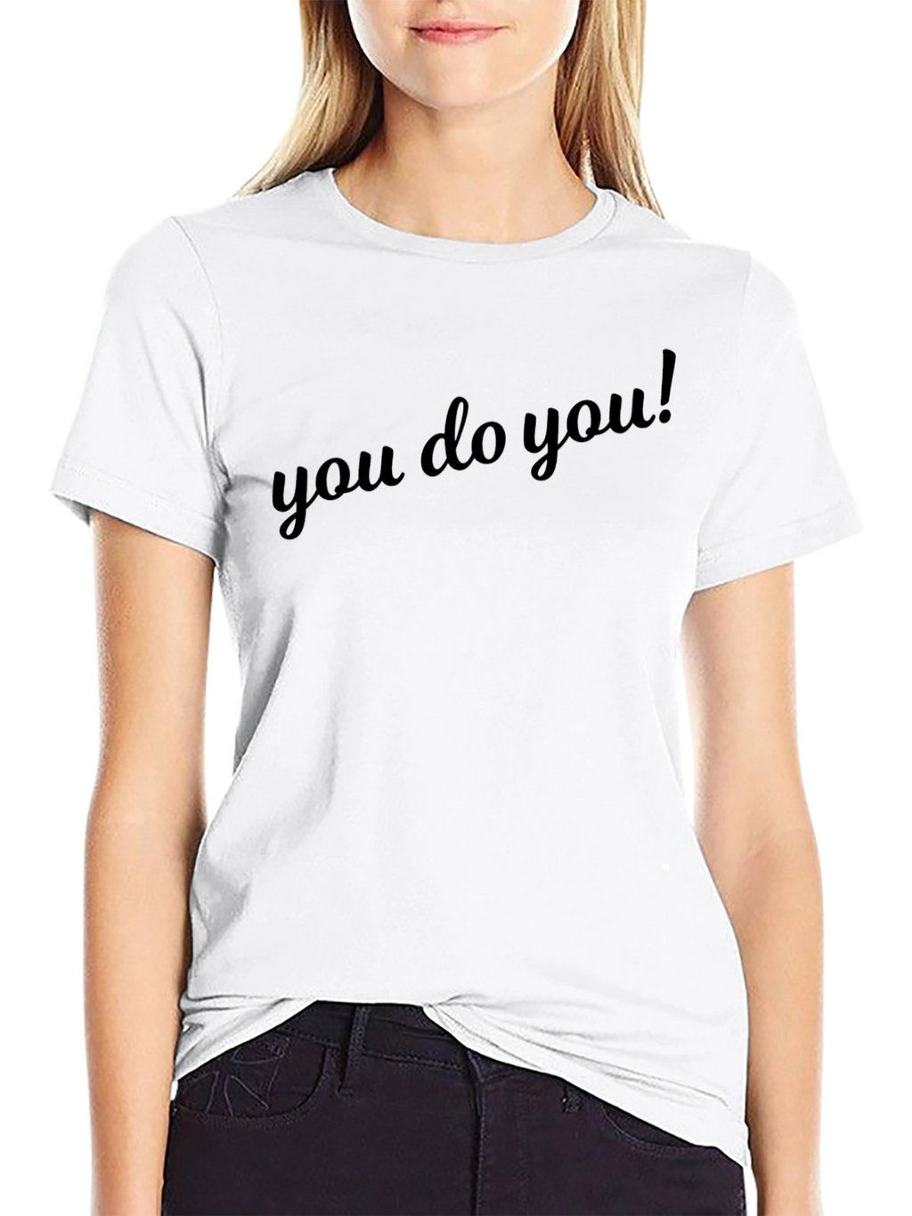 You Do You! Black Cotton Graphic Tee