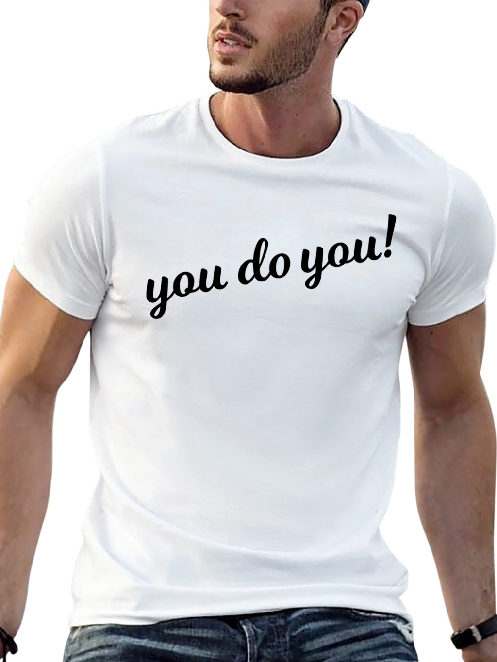 You Do You! Black Cotton Graphic Tee