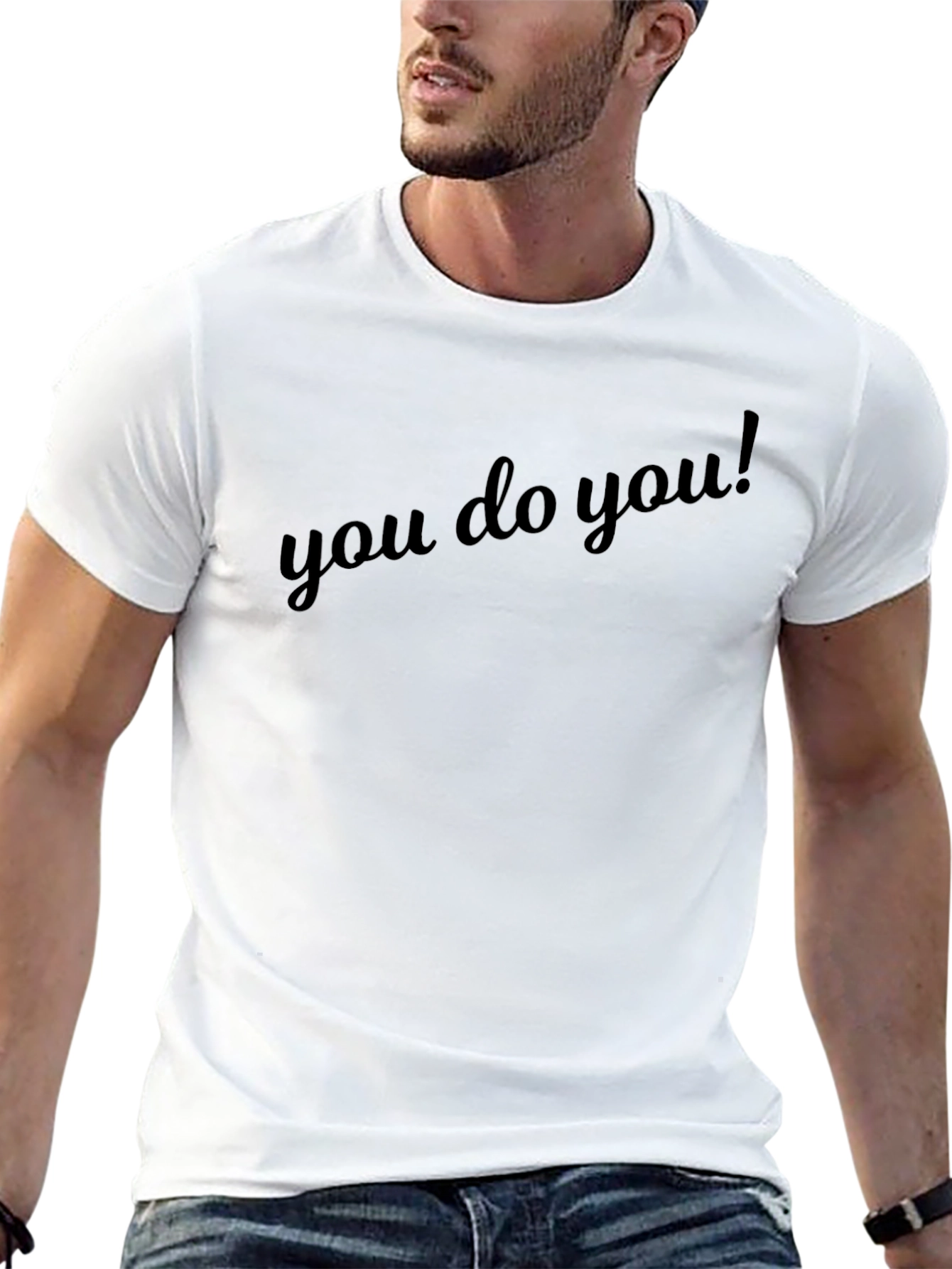 You Do You! Black Cotton Graphic Tee