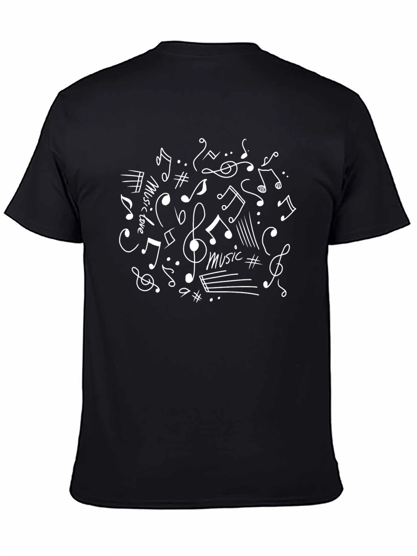 Music Notes Graphic Tee - Stylish Casual Comfort