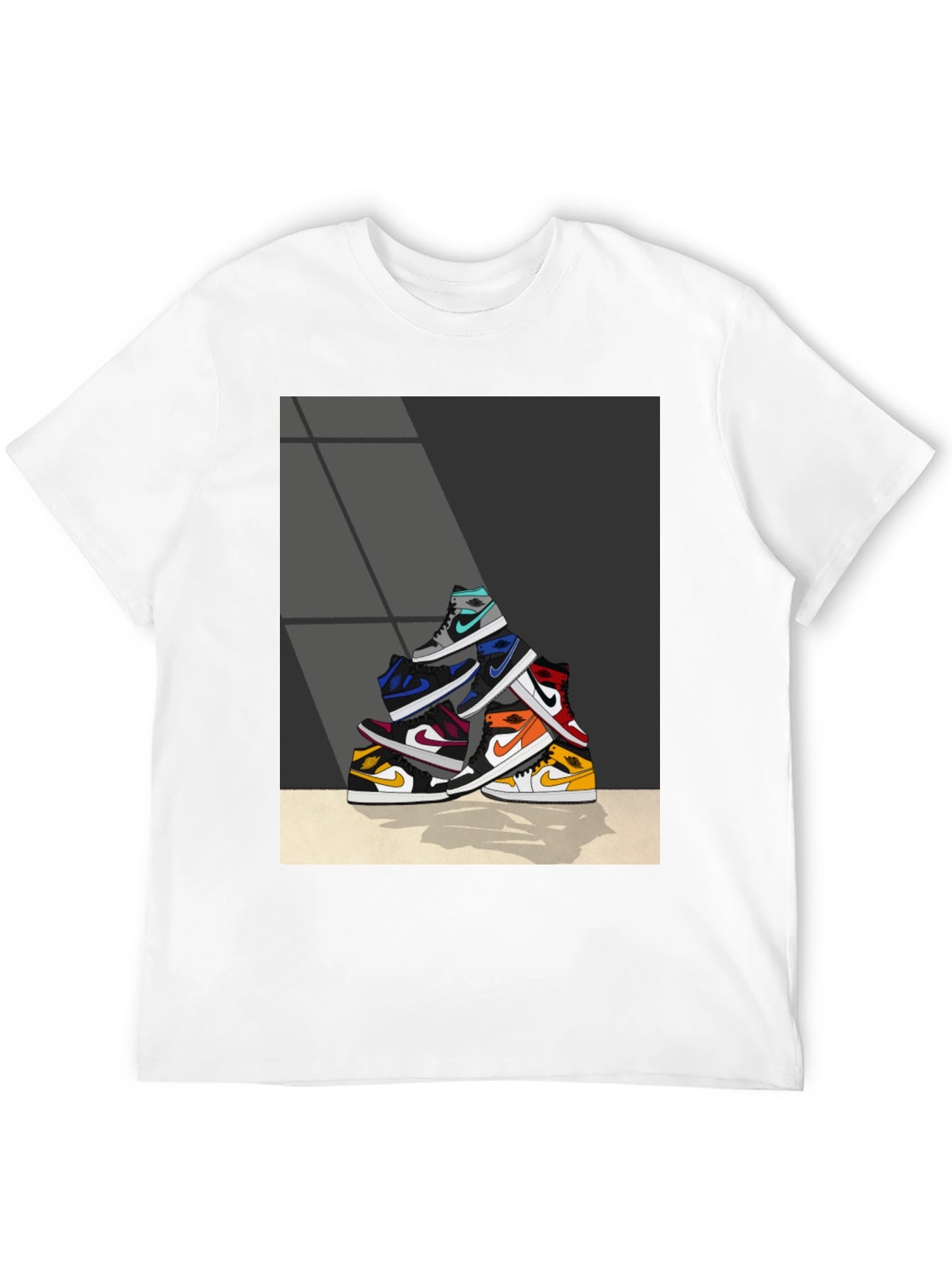 Sneaker Stack Graphic Tee - Stylish & Unique