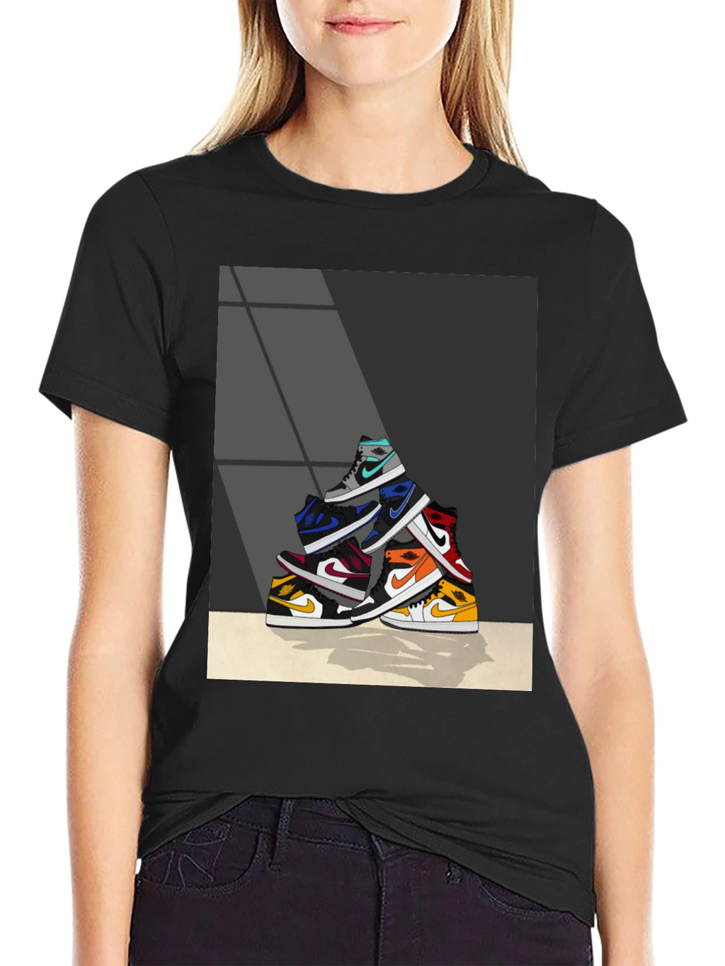 Sneaker Stack Graphic Tee - Stylish & Unique
