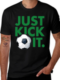 Just Kick It Black Soccer T-Shirt