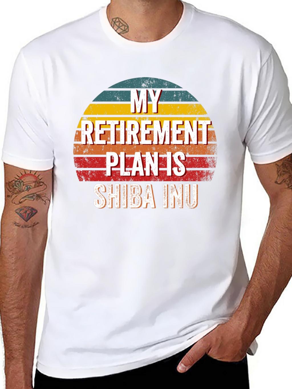 Shiba Inu Retirement Plan Graphic Tee