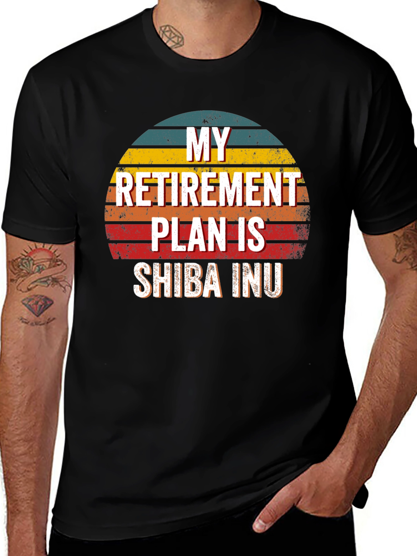 Shiba Inu Retirement Plan Graphic Tee