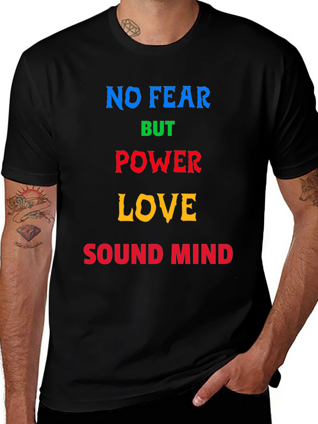 Inspirational Graphic Tee - No Fear But Power