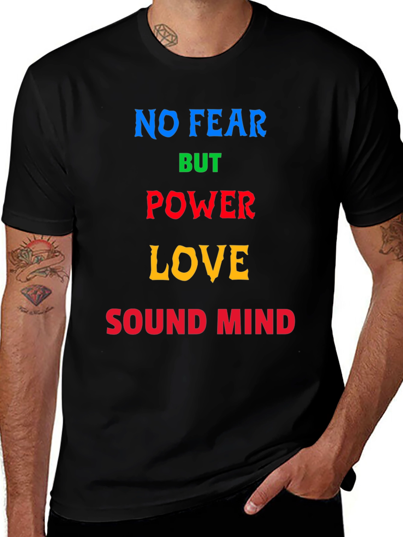 Inspirational Graphic Tee - No Fear But Power