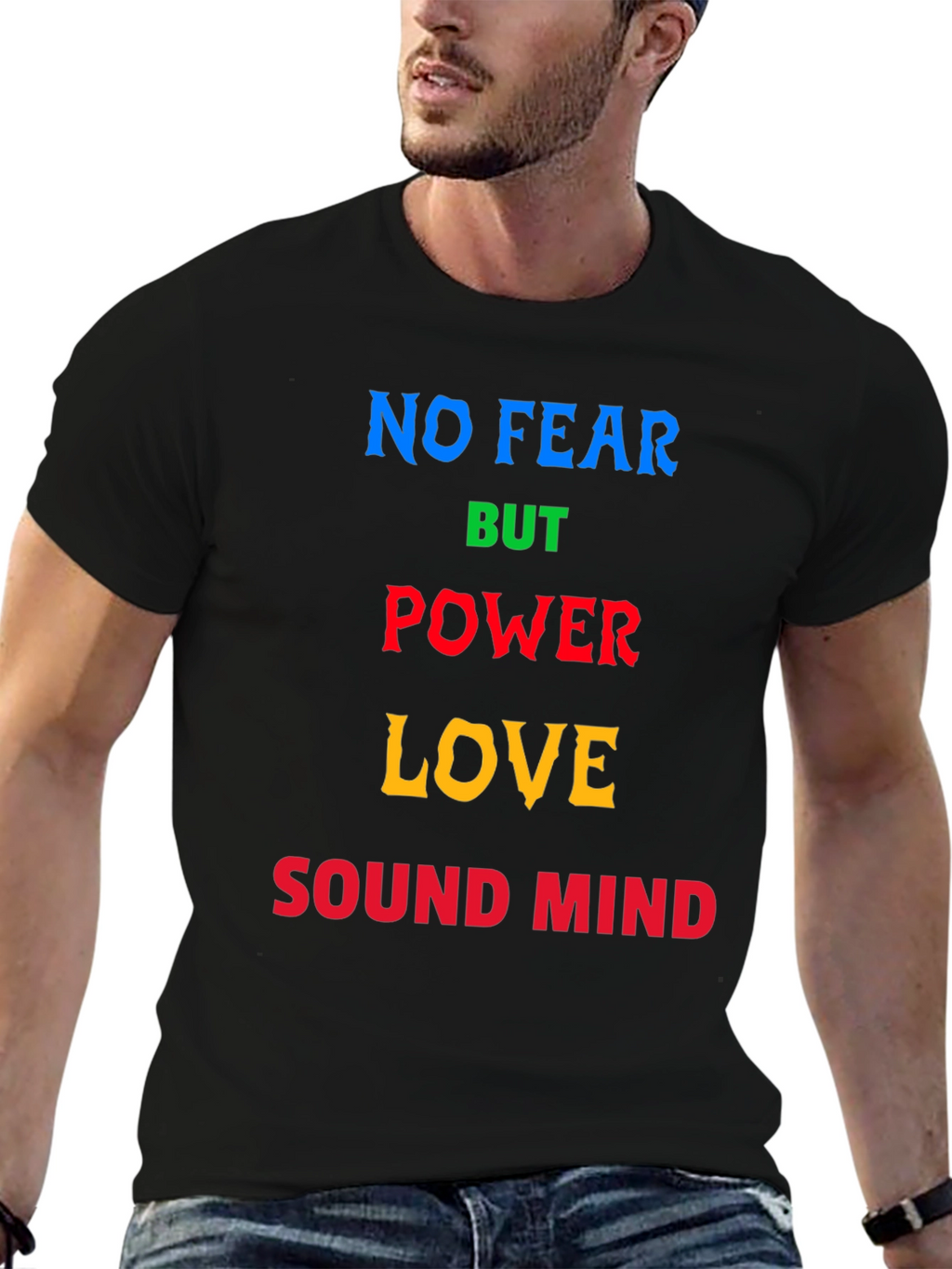 Inspirational Graphic Tee - No Fear But Power