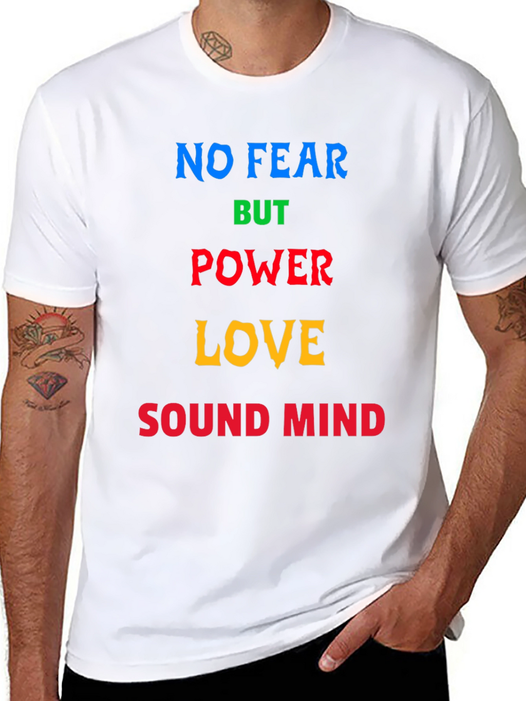 Inspirational Graphic Tee - No Fear But Power