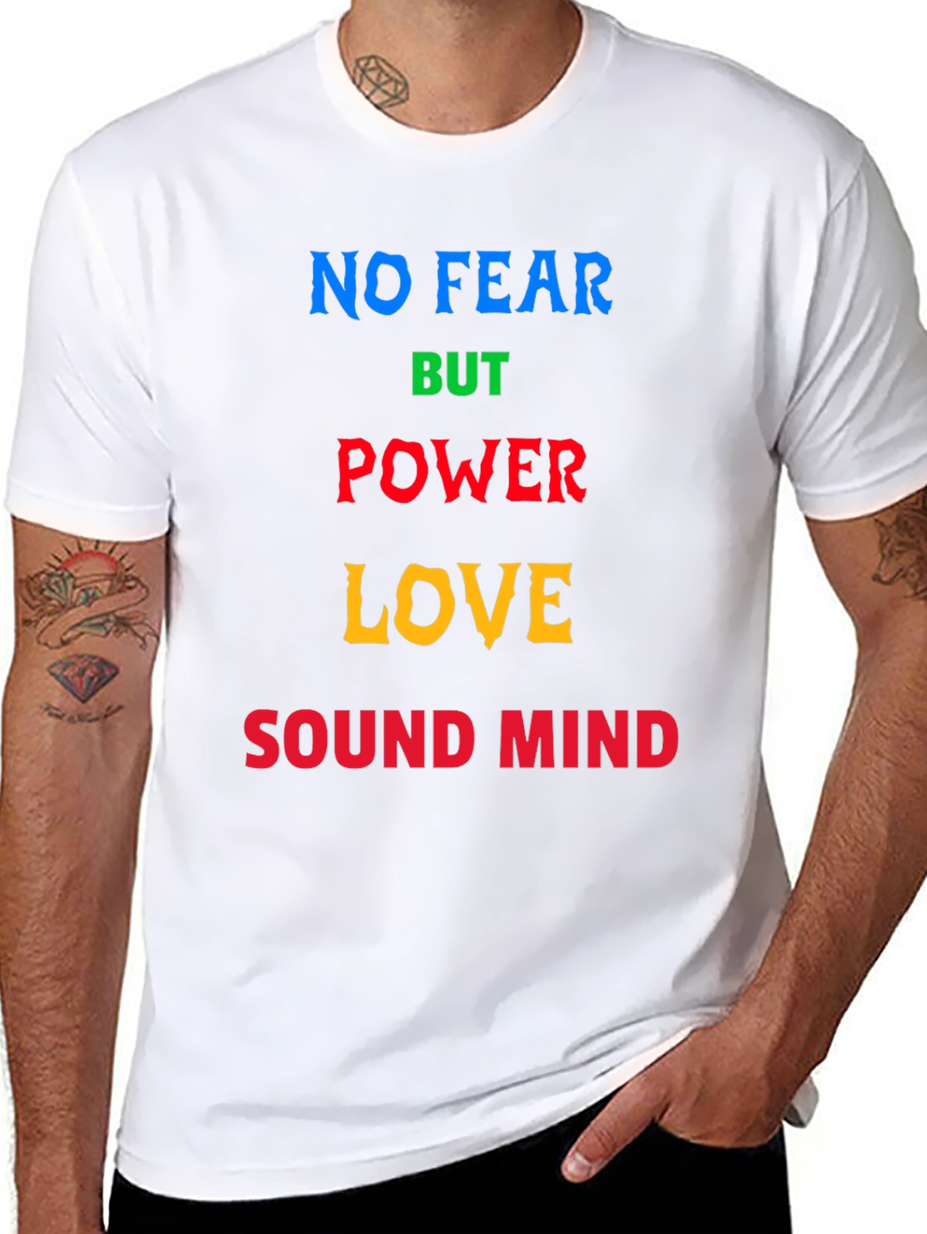 Inspirational Graphic Tee - No Fear But Power