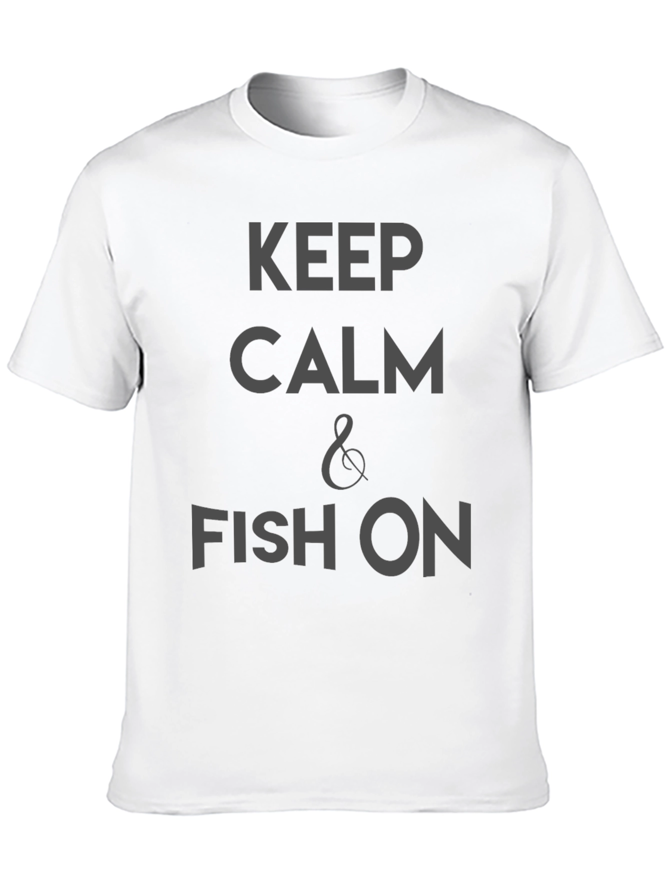 Keep Calm & Fish On Black T-Shirt