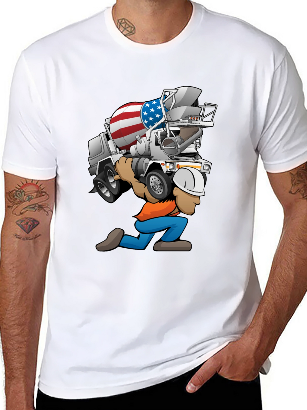 Patriotic Construction Worker T-Shirt