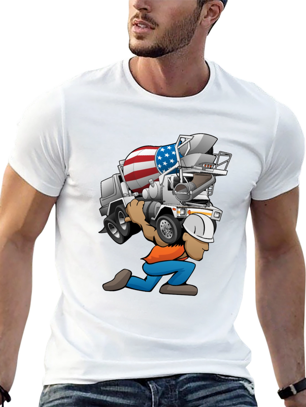 Patriotic Construction Worker T-Shirt