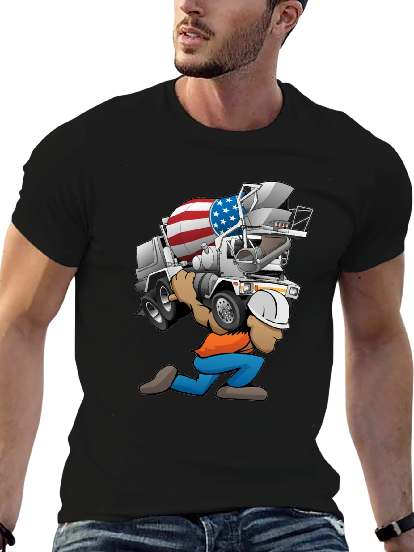 Patriotic Construction Worker T-Shirt