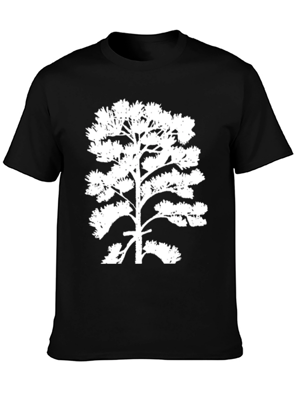 Tree Graphic Tee - Black Cotton T-Shirt