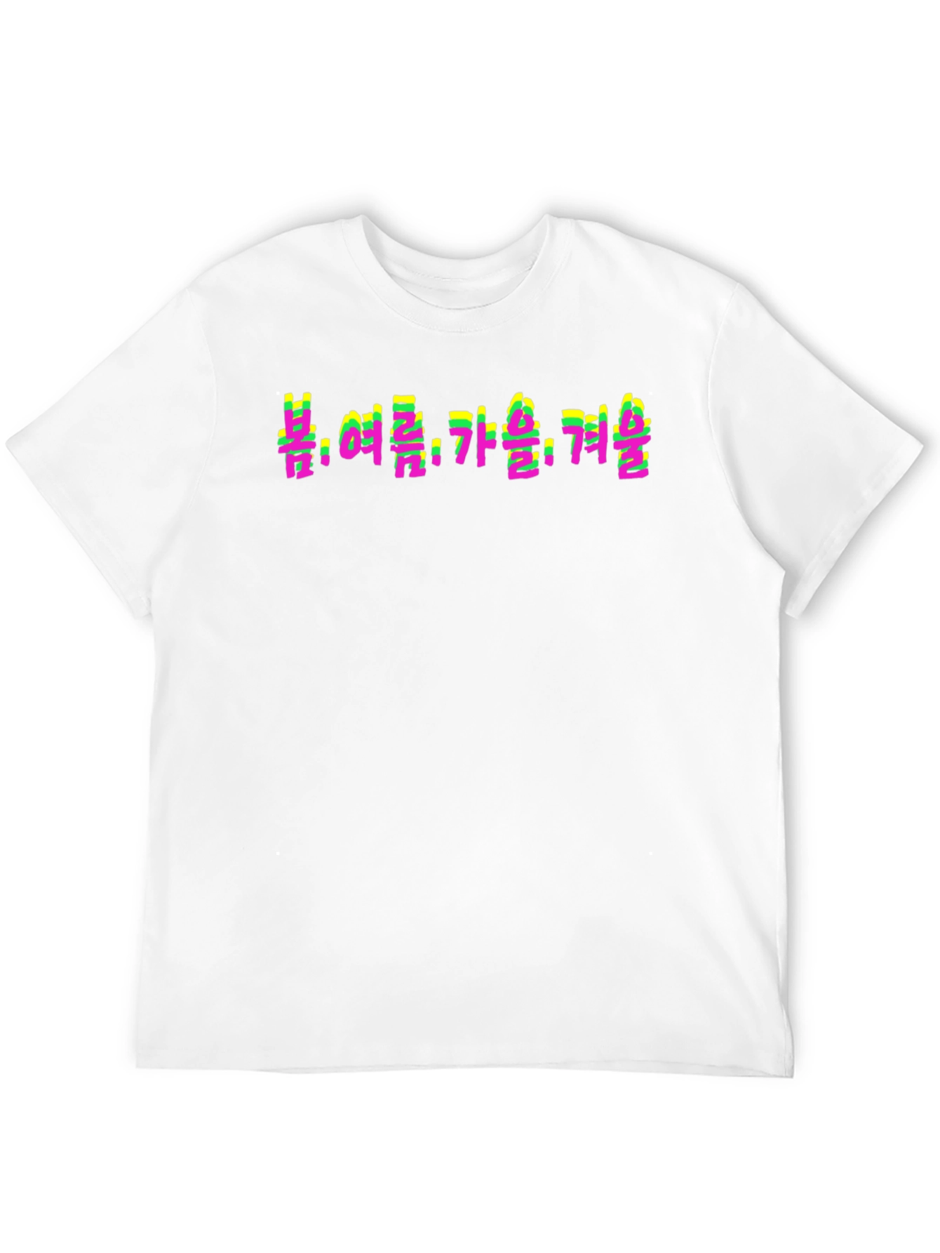 Seasons Korean Text T-Shirt