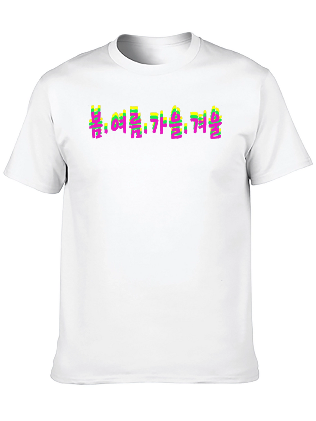 Seasons Korean Text T-Shirt