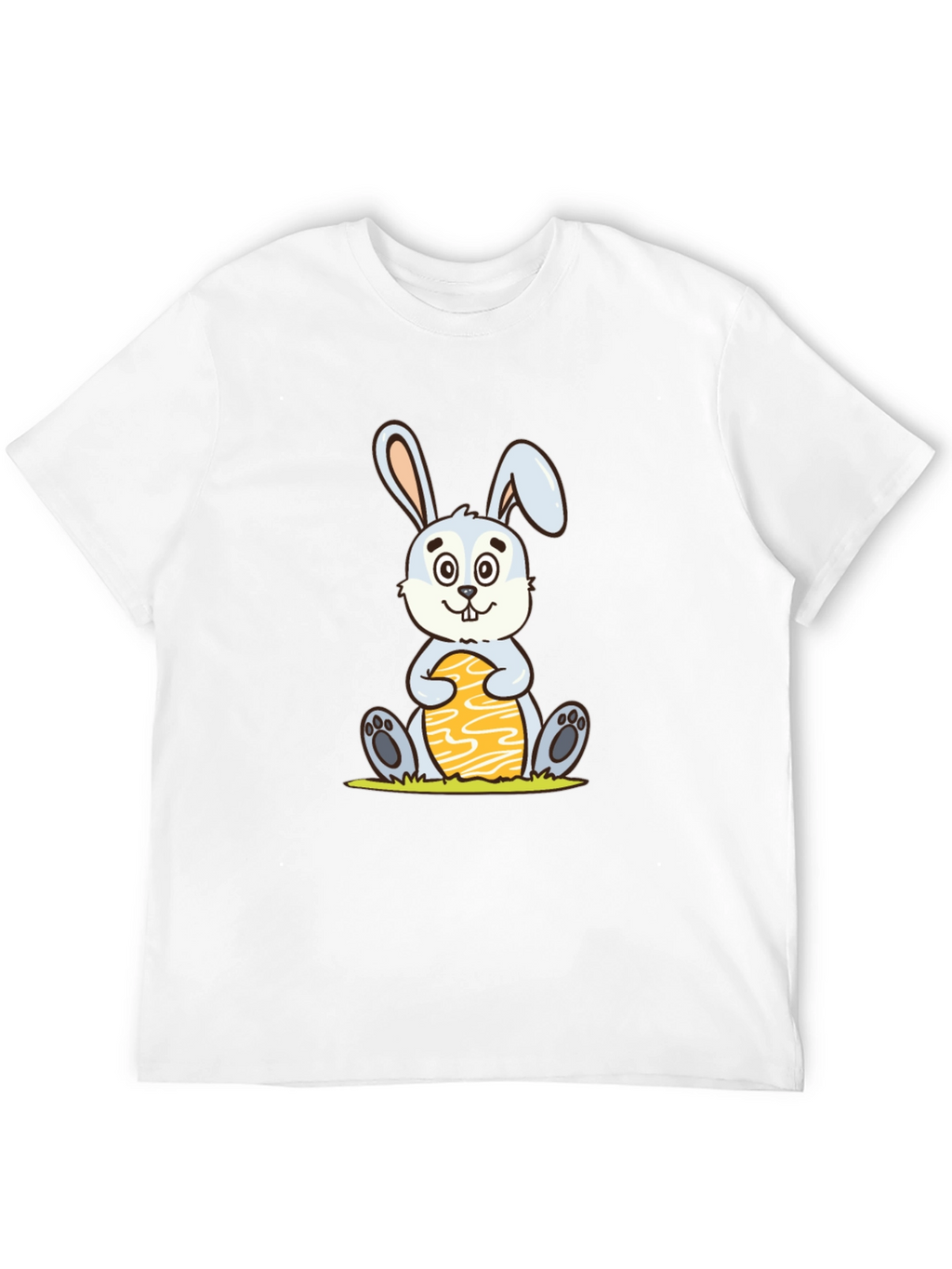 Cute Easter Bunny Holding Egg - Graphic T-Shirt