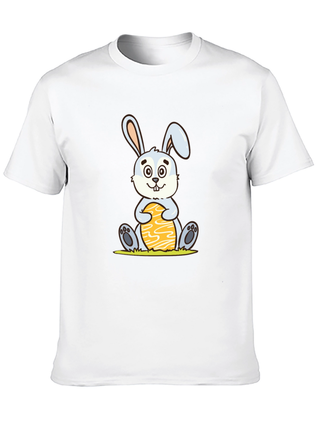Cute Easter Bunny Holding Egg - Graphic T-Shirt