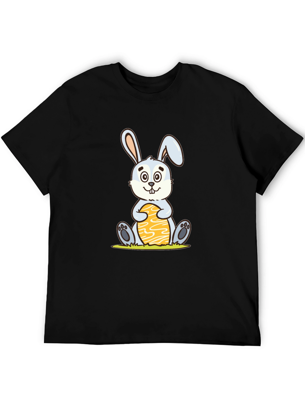 Cute Easter Bunny Holding Egg - Graphic T-Shirt