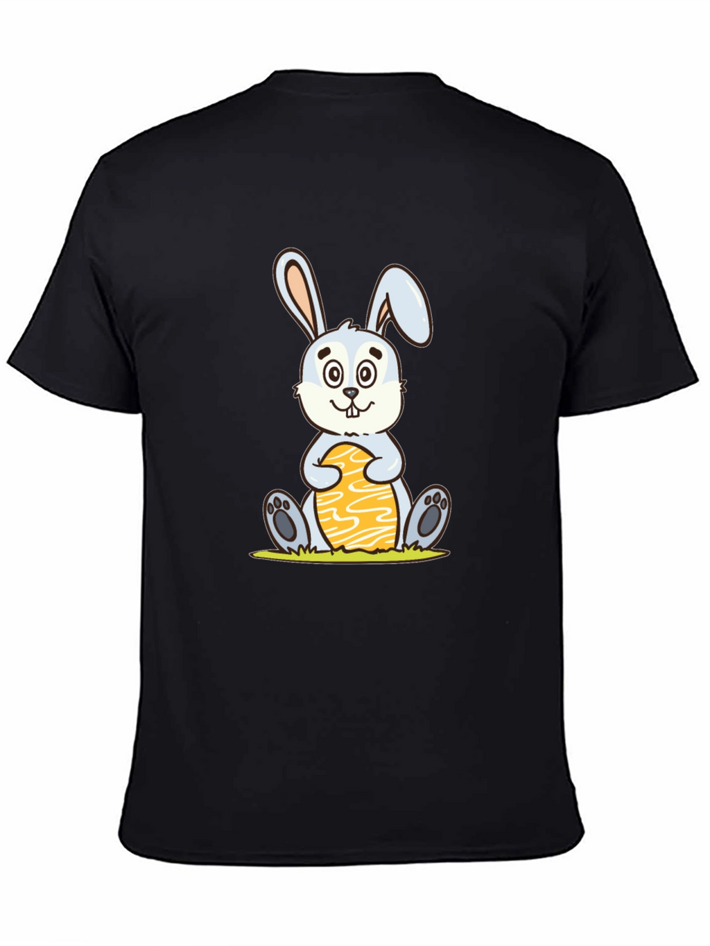 Cute Easter Bunny Holding Egg - Graphic T-Shirt