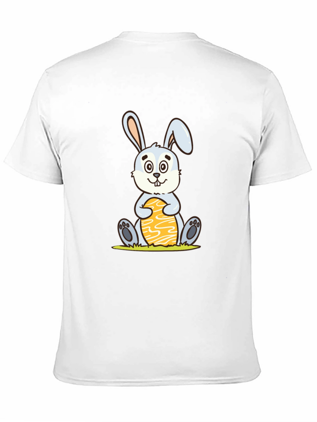 Cute Easter Bunny Holding Egg - Graphic T-Shirt