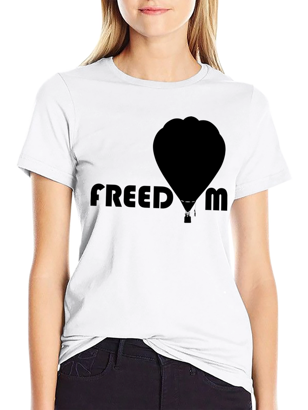 Freedom Hot Air Balloon Graphic T-Shirt