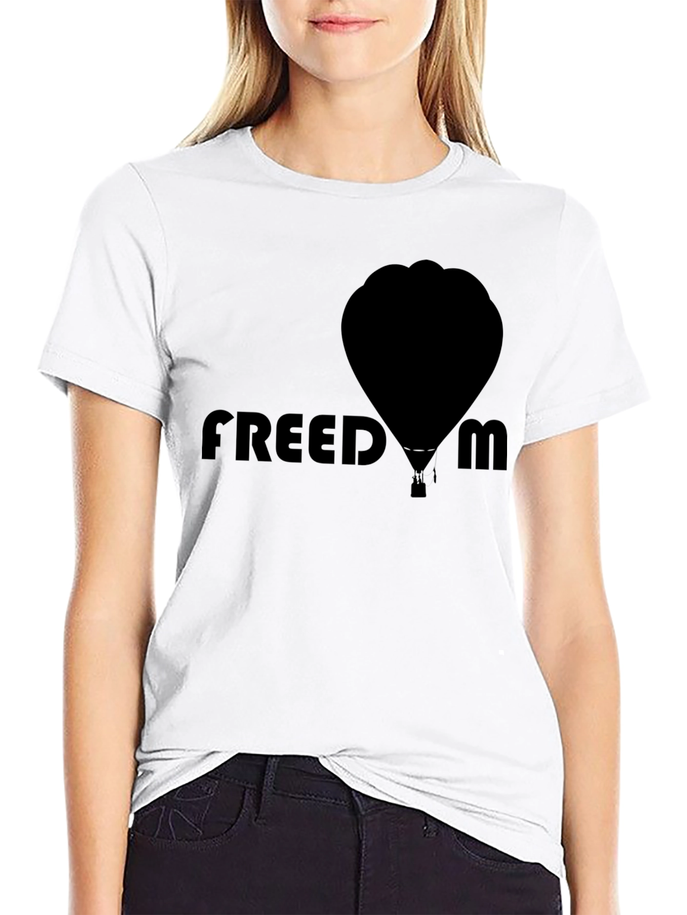Freedom Hot Air Balloon Graphic T-Shirt