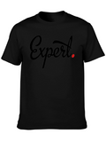 Expert Tee - Stylish Black Graphic T-Shirt