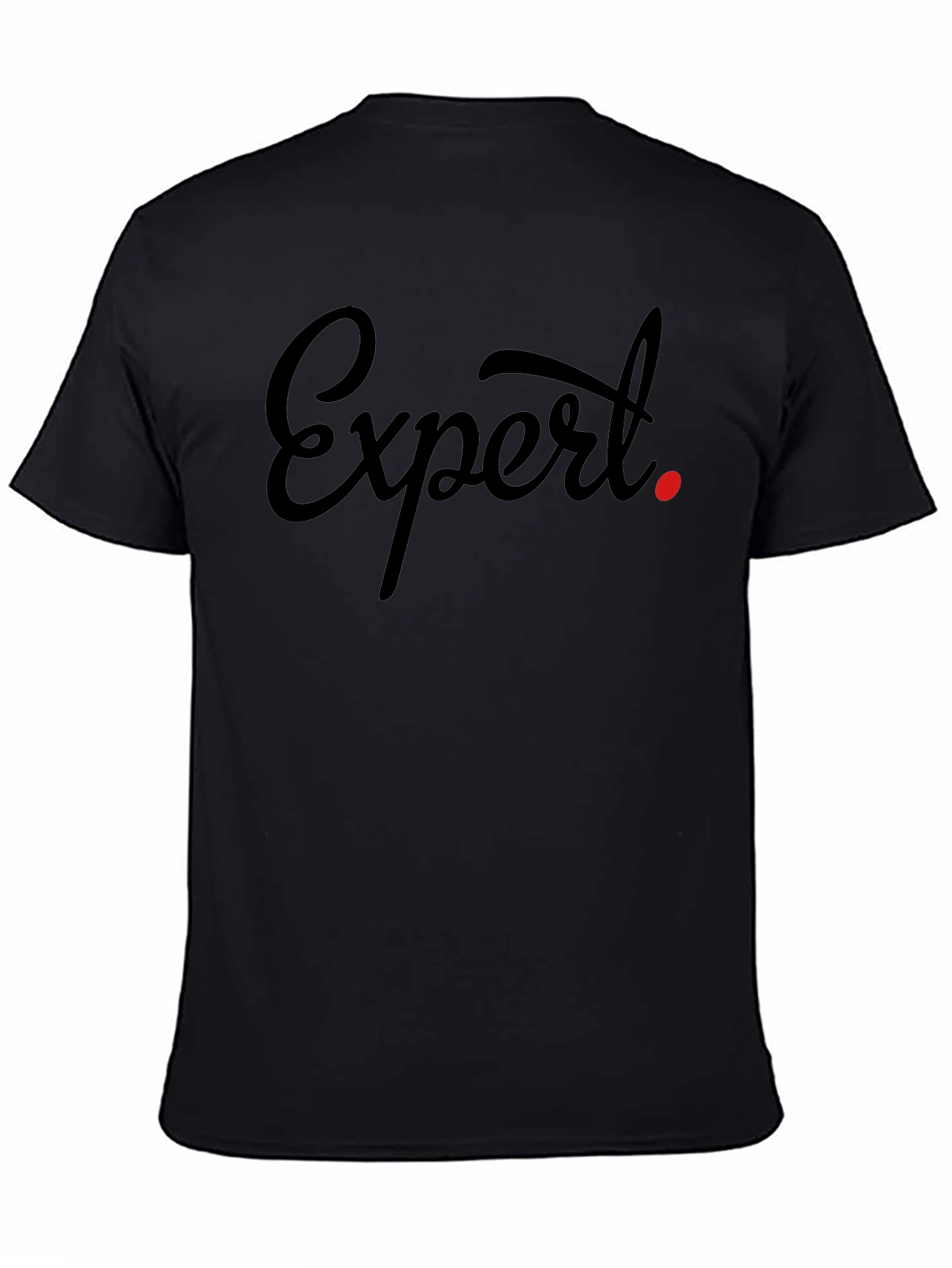 Expert Tee - Stylish Black Graphic T-Shirt