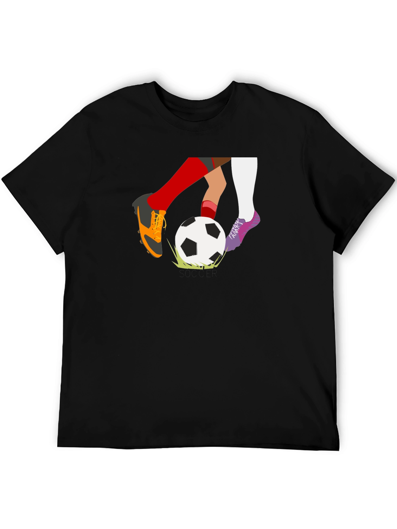 Soccer Ball Graphic Tee - Unisex Black T-Shirt