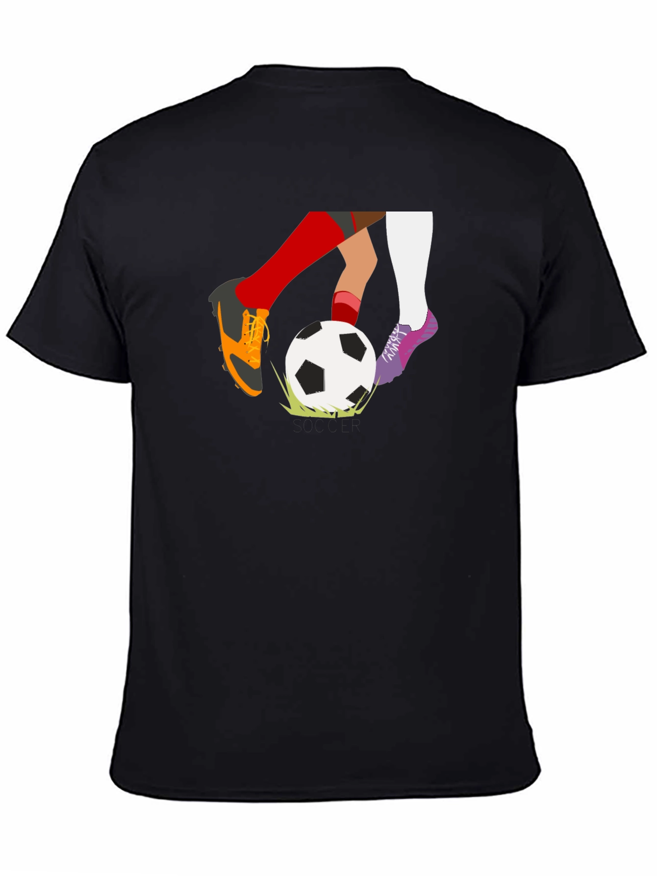 Soccer Ball Graphic Tee - Unisex Black T-Shirt