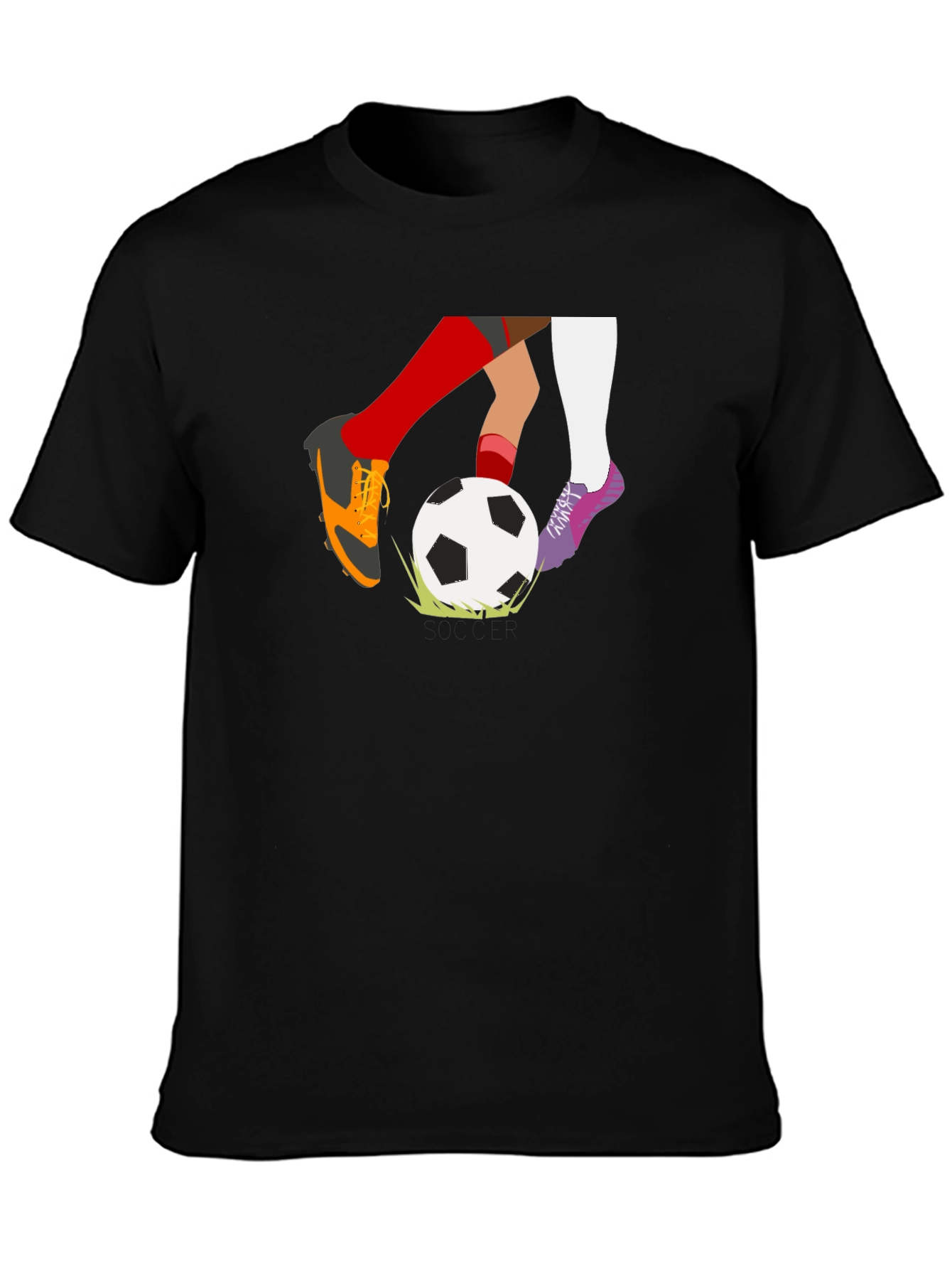 Soccer Ball Graphic Tee - Unisex Black T-Shirt