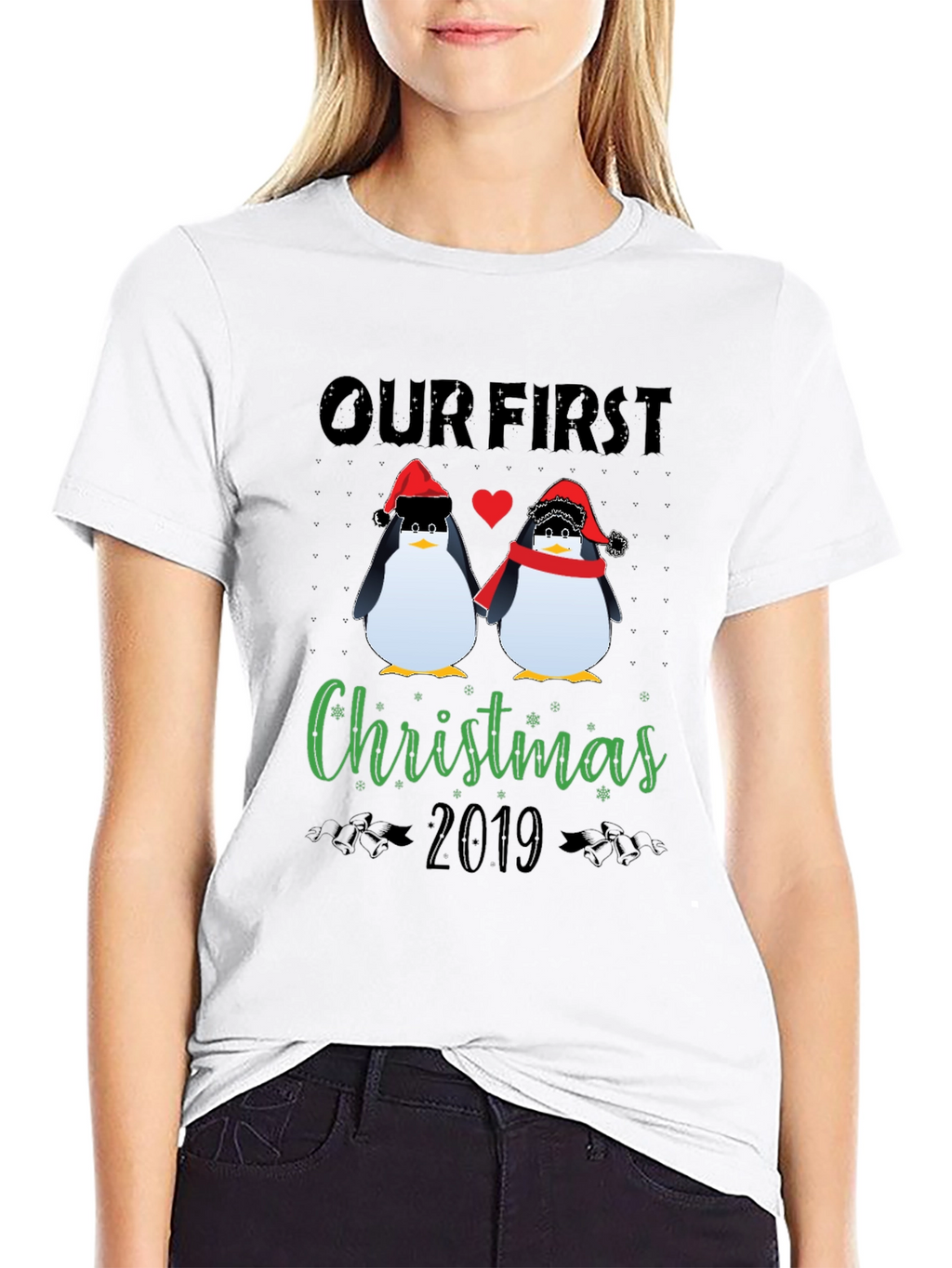 Our First Christmas 2019 Penguin Graphic Tee