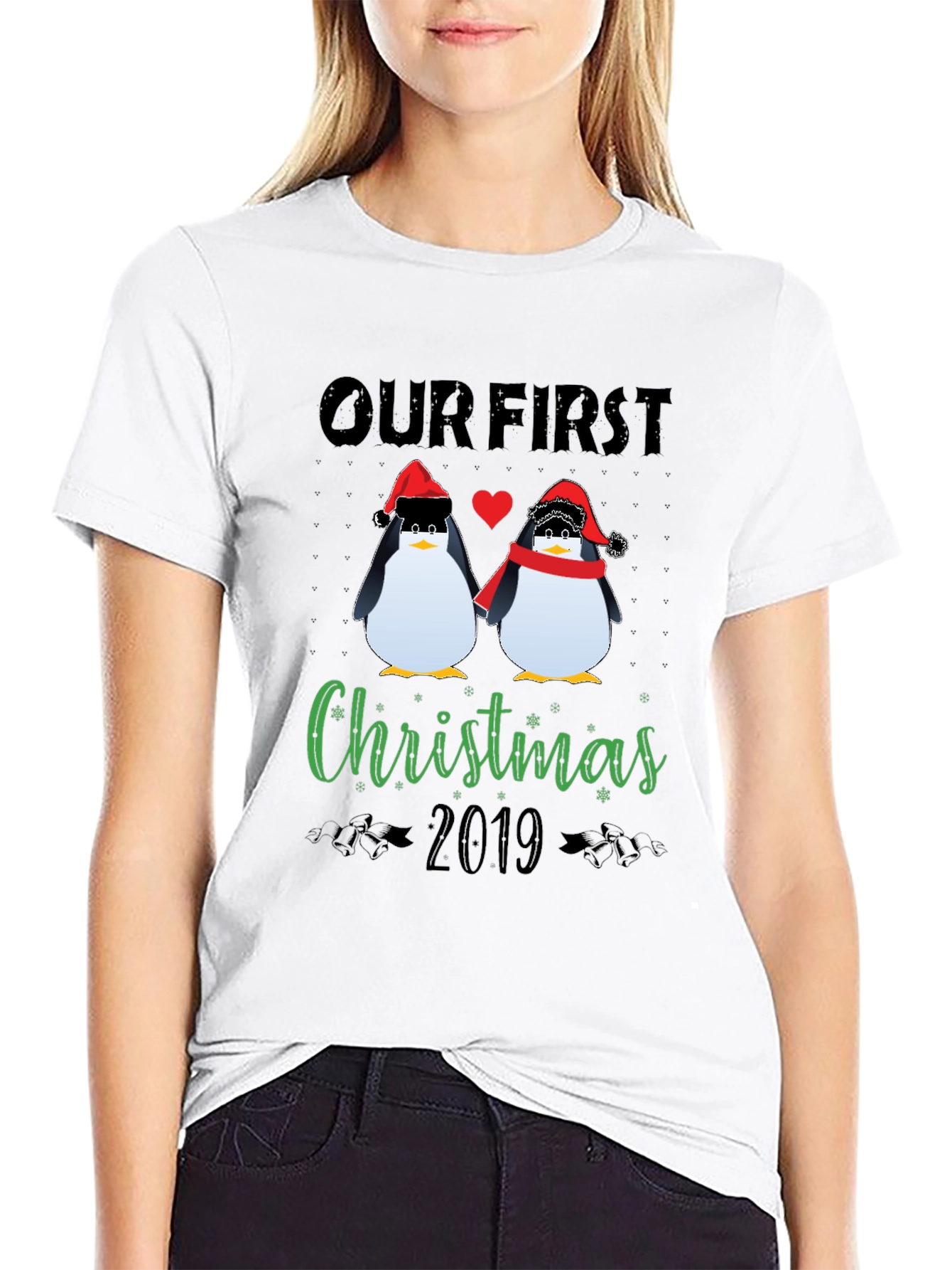 Our First Christmas 2019 Penguin Graphic Tee