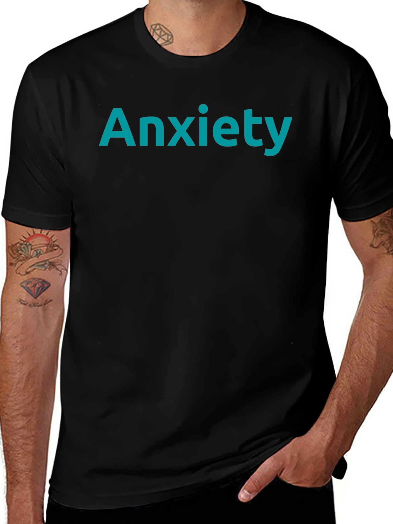 Anxiety Tee - Black Comfort Fit