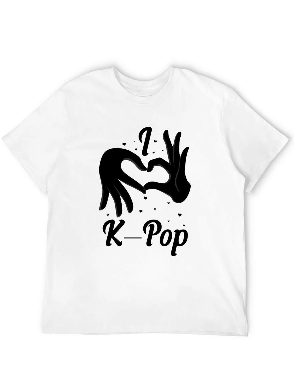 I Love K-Pop Heart Hands Graphic Tee