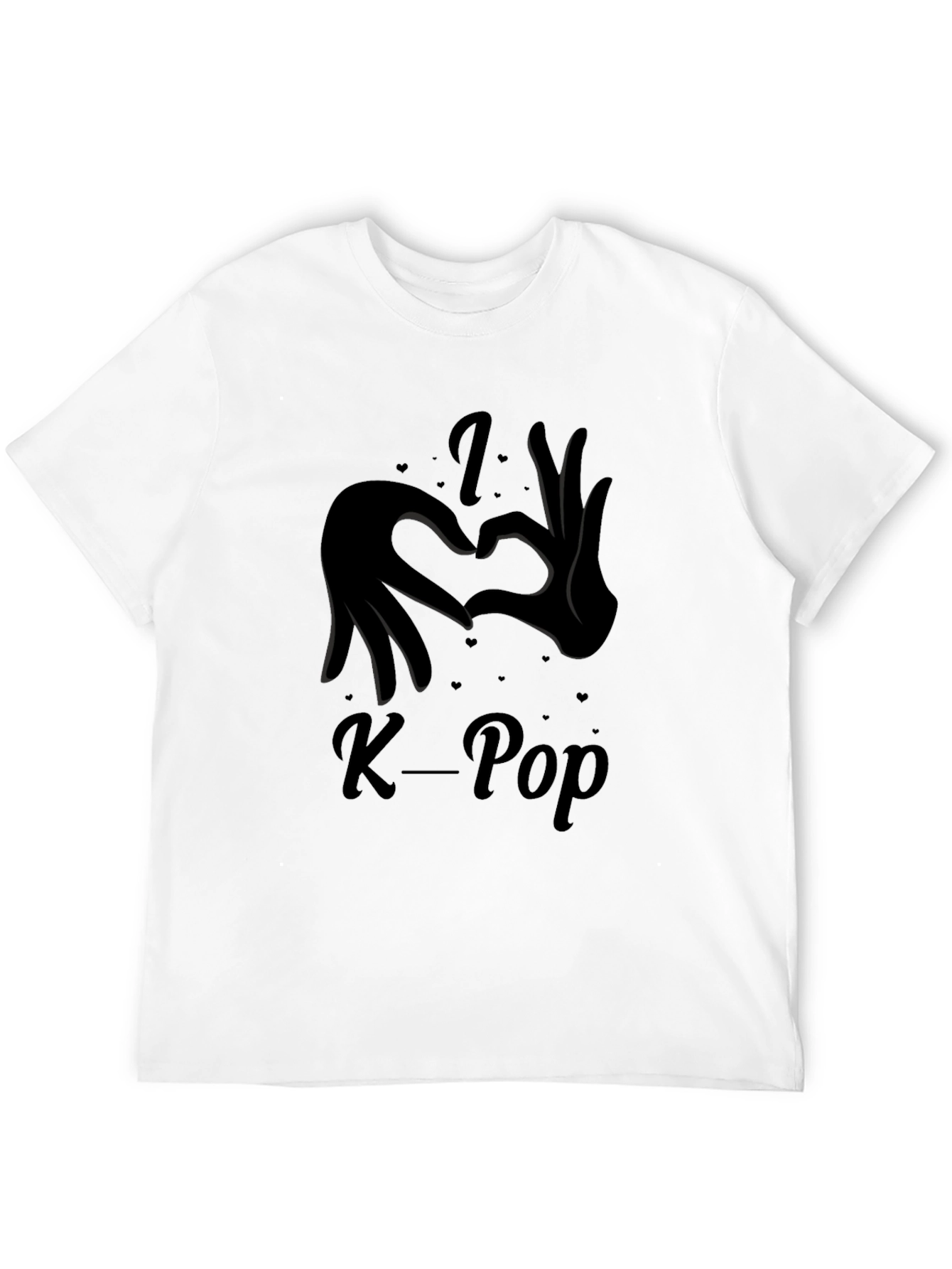 I Love K-Pop Heart Hands Graphic Tee
